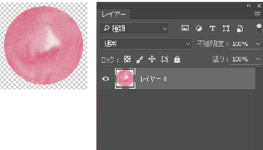 透明背景のレイヤー