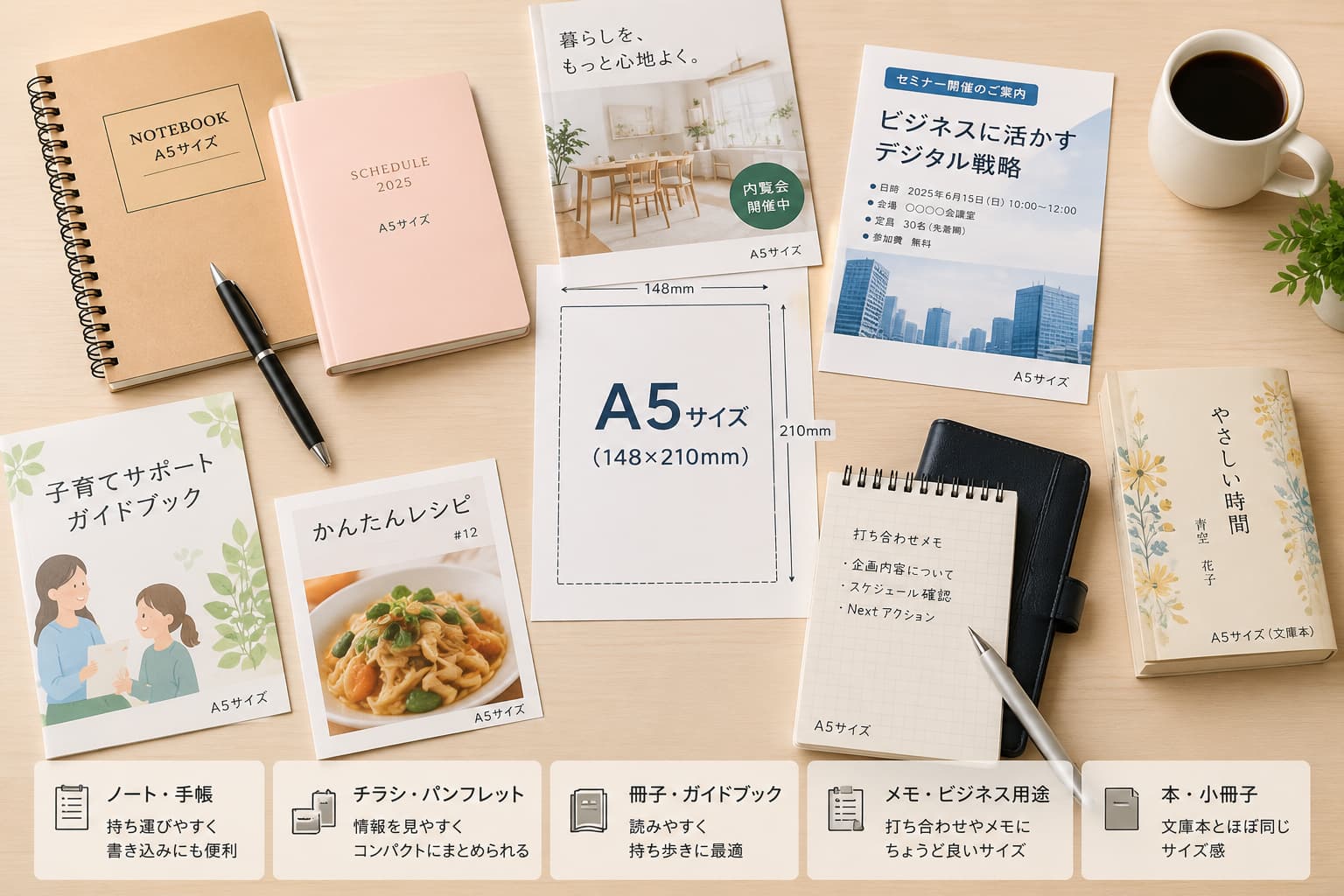 A5サイズの身近なもの
