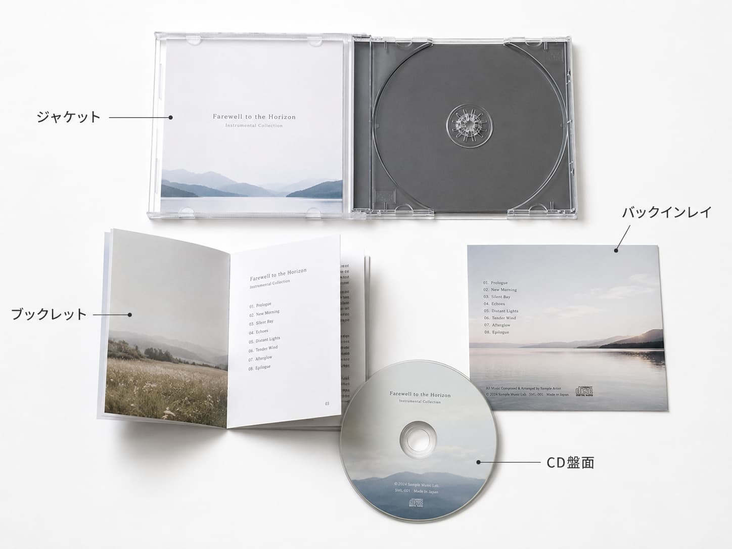 CDブックレットの各部の名称