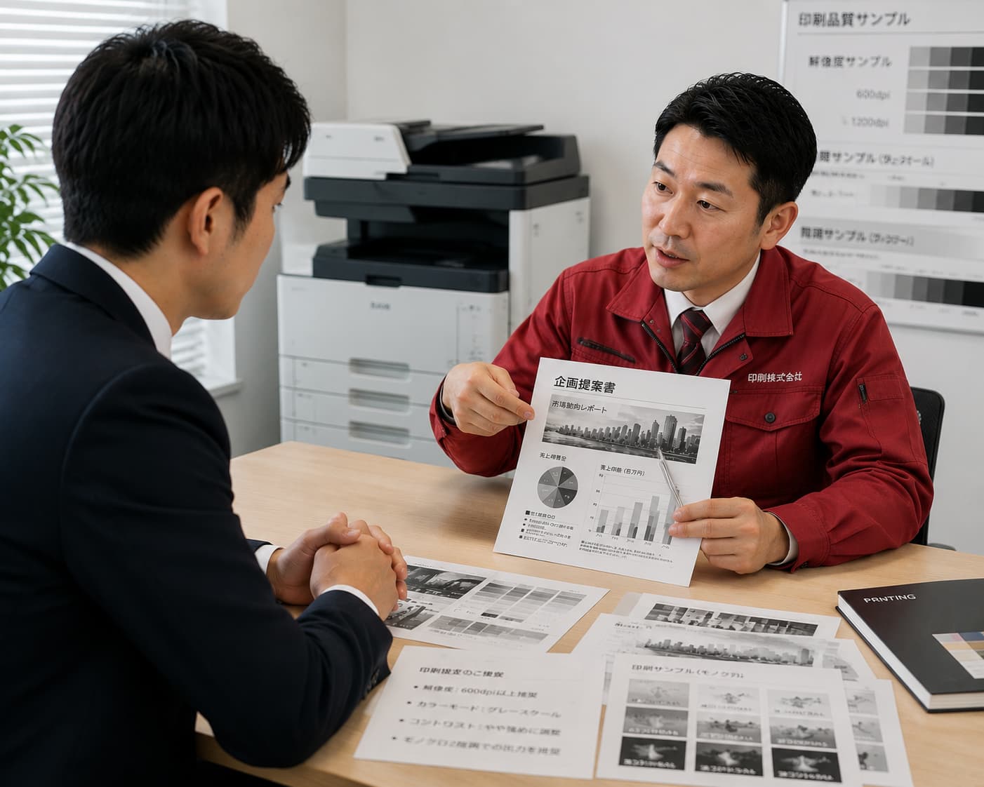 白黒印刷に適した設定