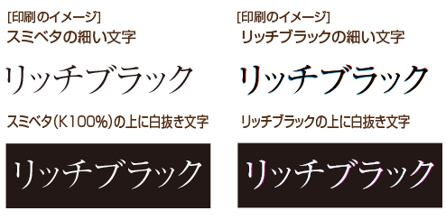 黒に注意 スミベタとリッチブラックと４色ベタの解説 高品質で格安印刷通販ならjbf